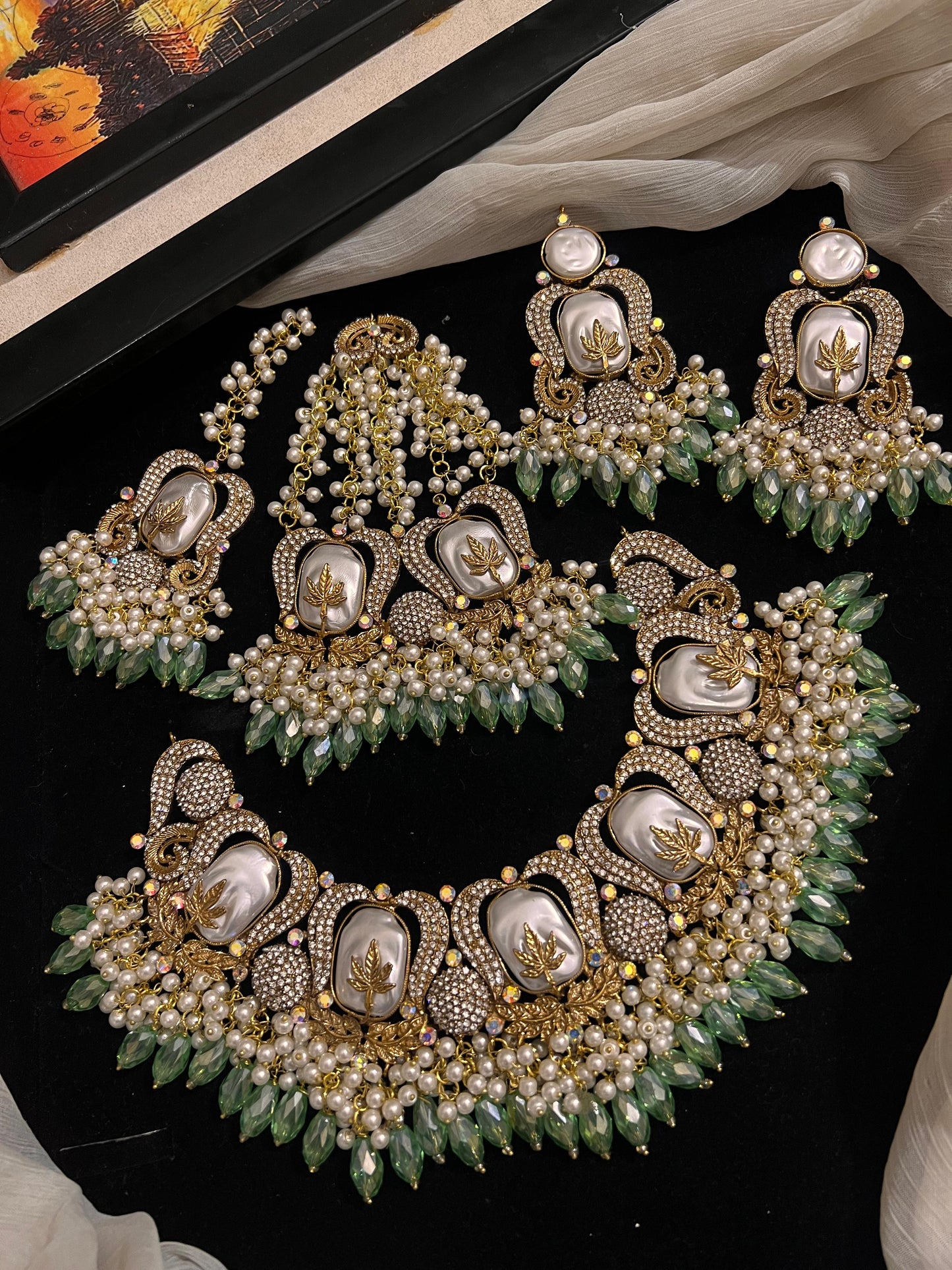 Turkish Necklace Set With Jhumar Complete