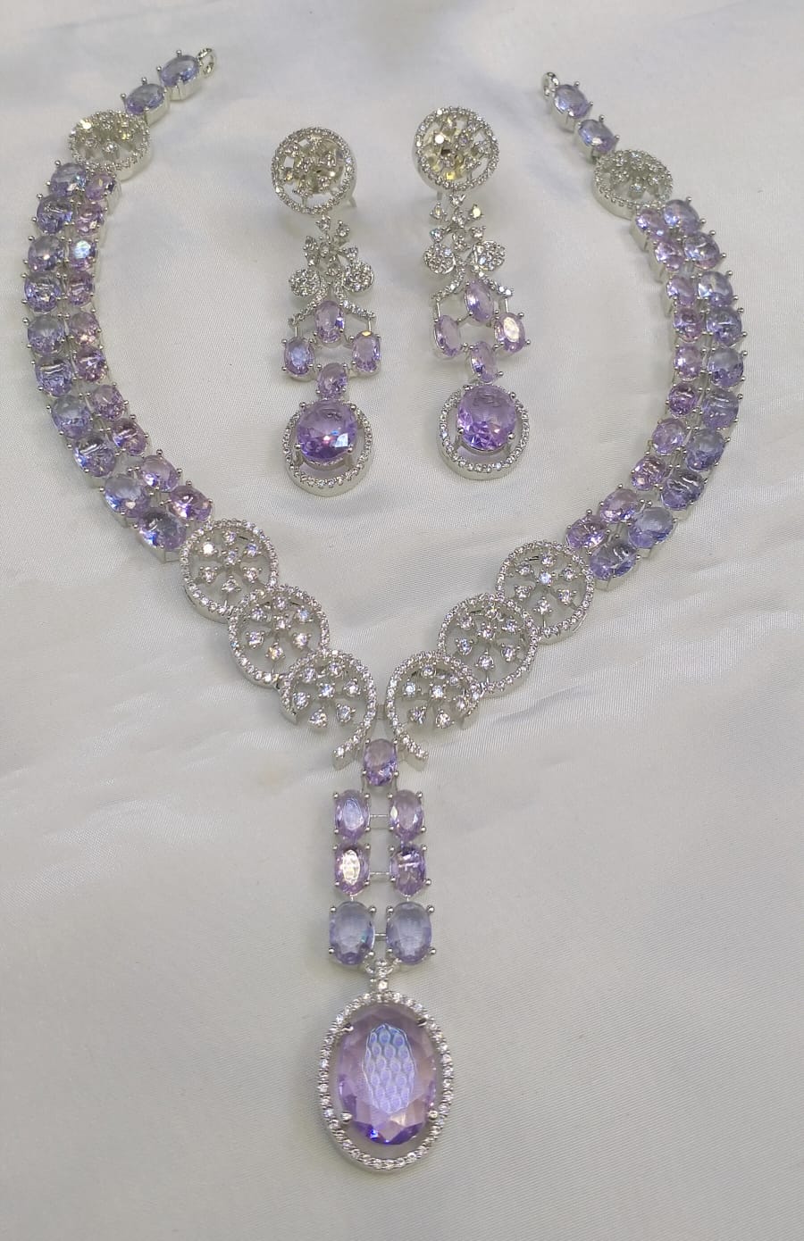American Diamond Jewellery Set
