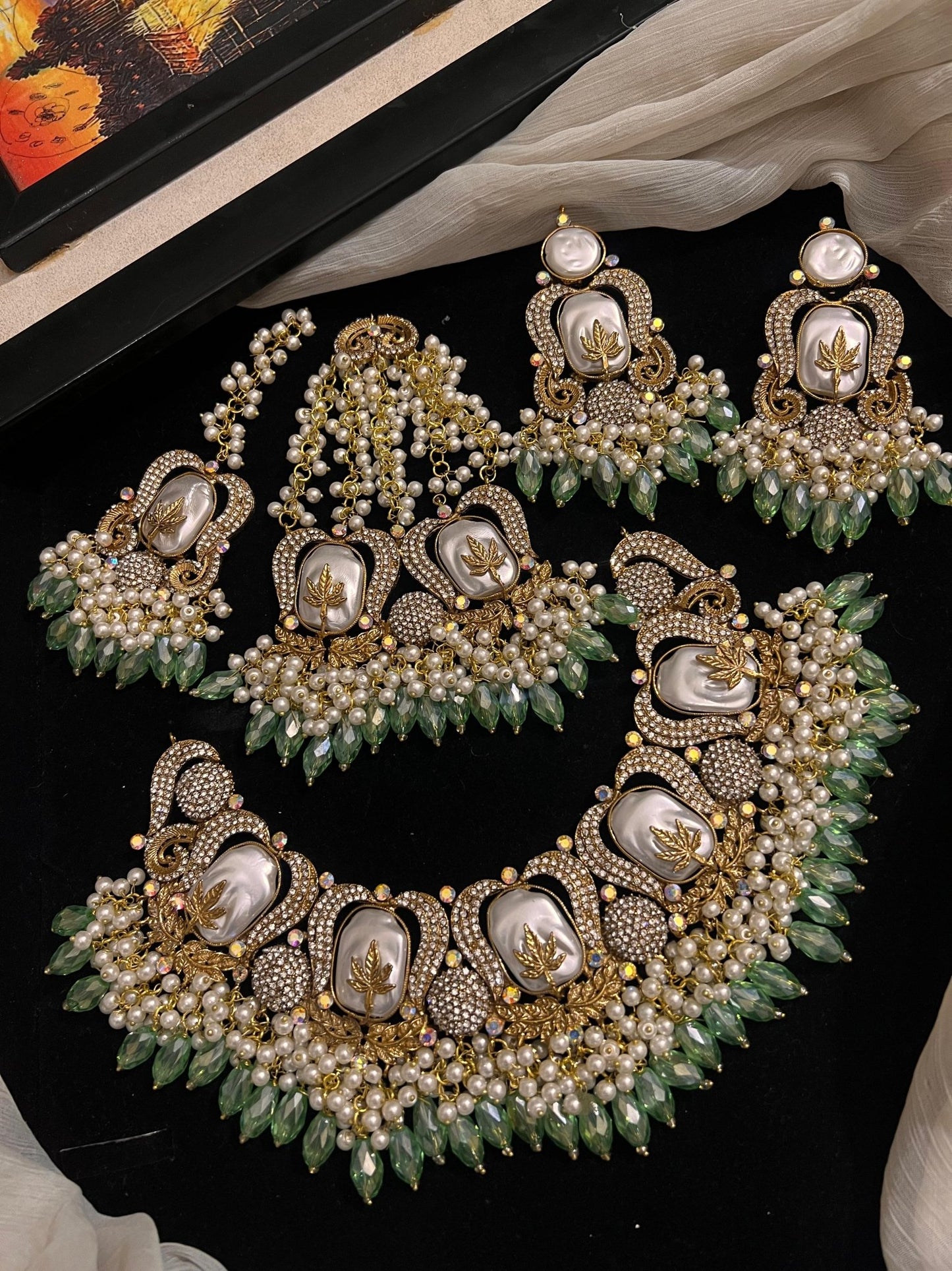 Turkish Necklace Set With Jhumar Complete - Zilarra Jewellers