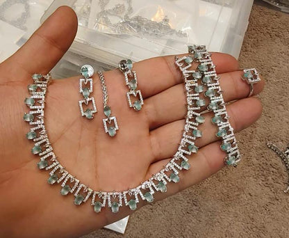 5-piece American Diamond Jewelry Set