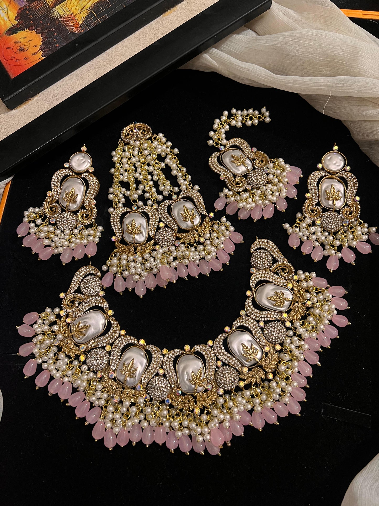 Turkish Necklace Set With Jhumar Complete