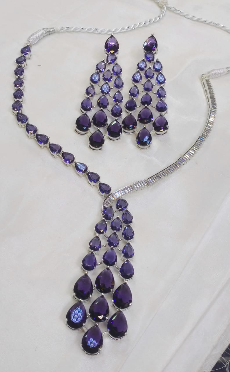 American Diamond Necklace Set