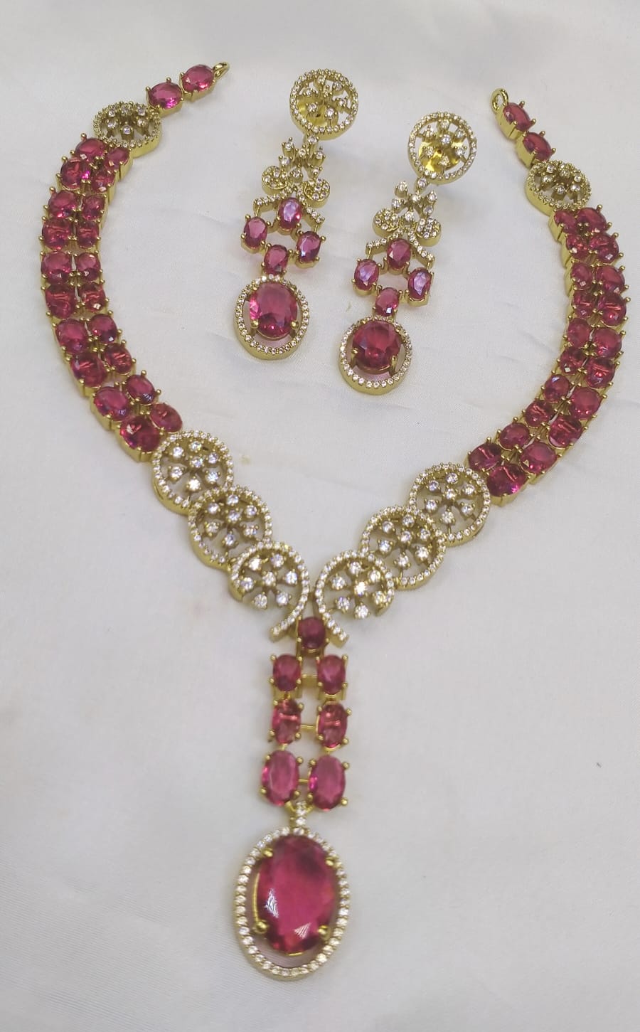 American Diamond Jewellery Set