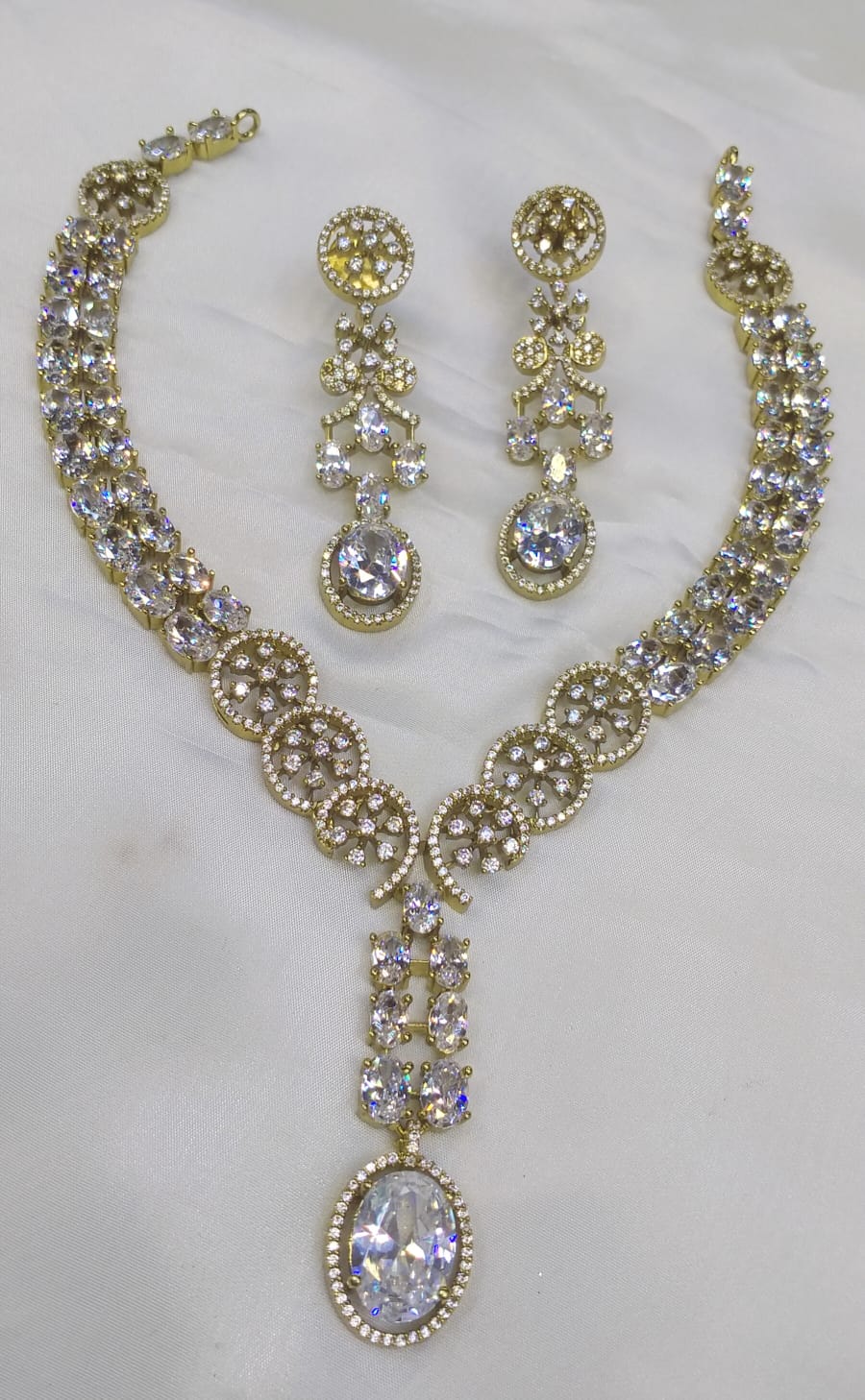 American Diamond Jewellery Set