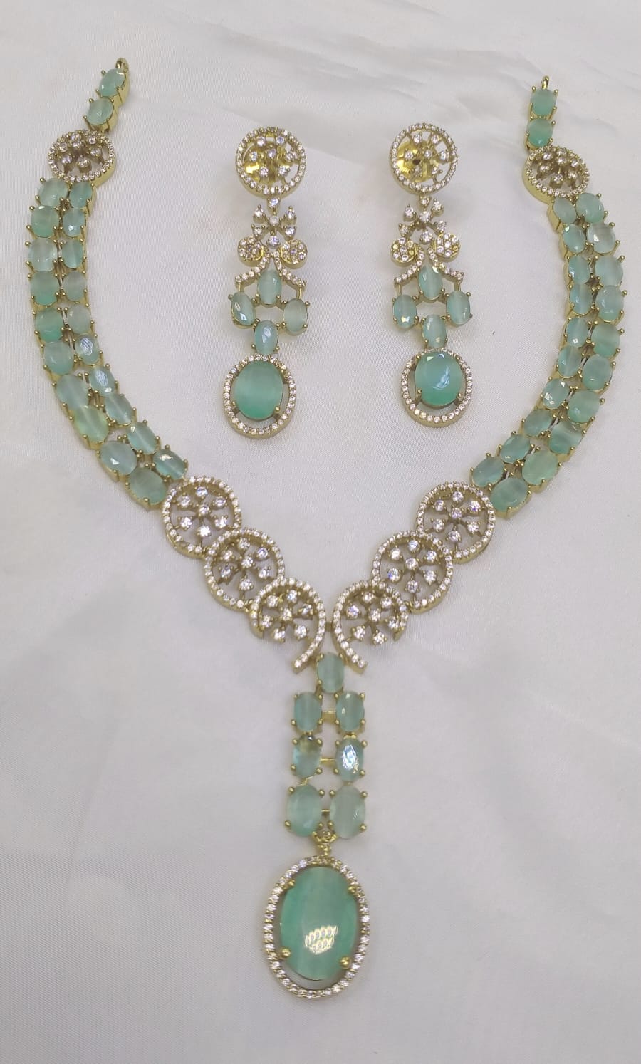 American Diamond Jewellery Set