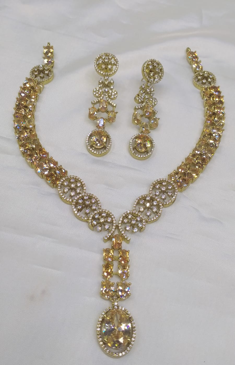 American Diamond Jewellery Set