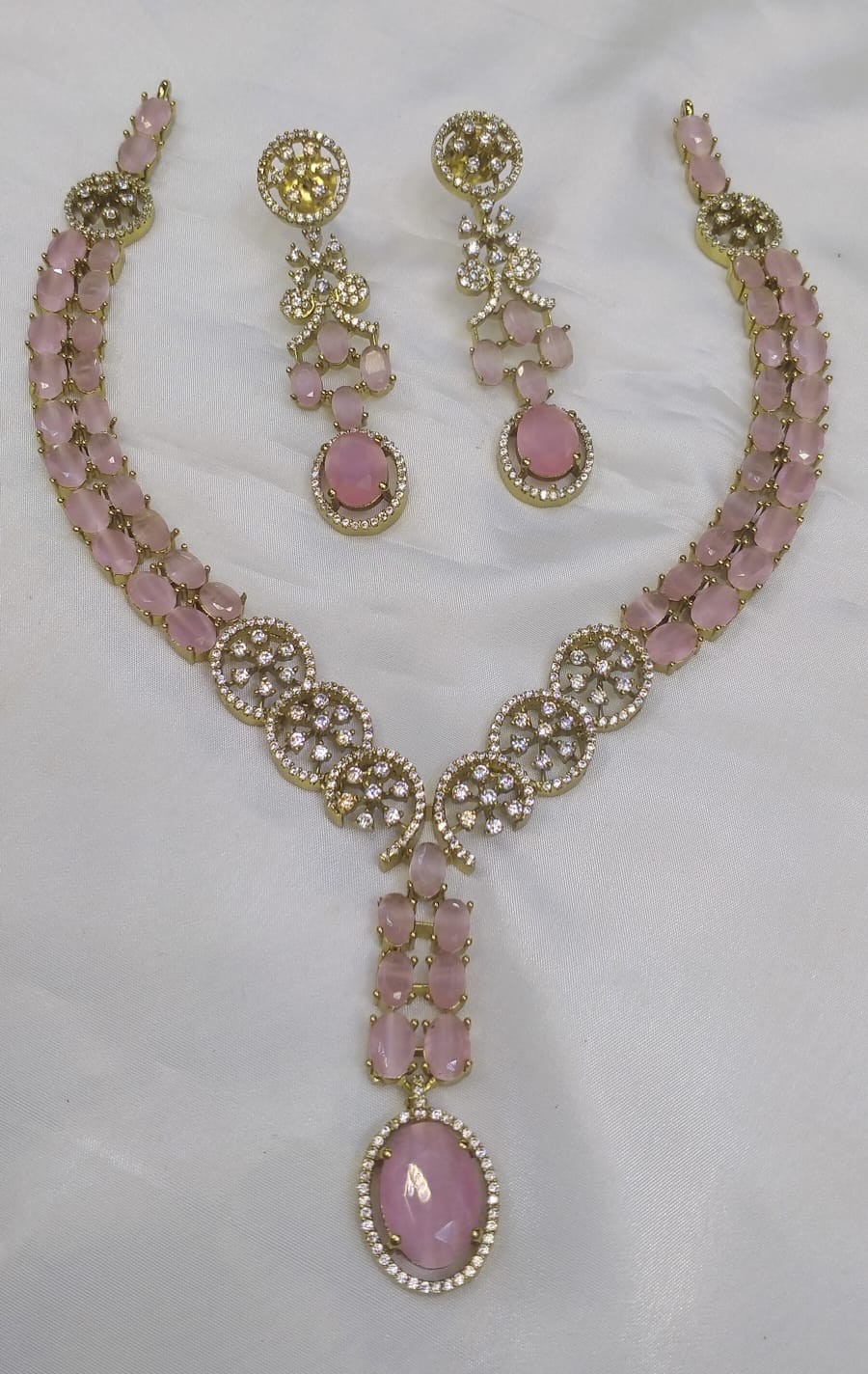 American Diamond Jewellery Set