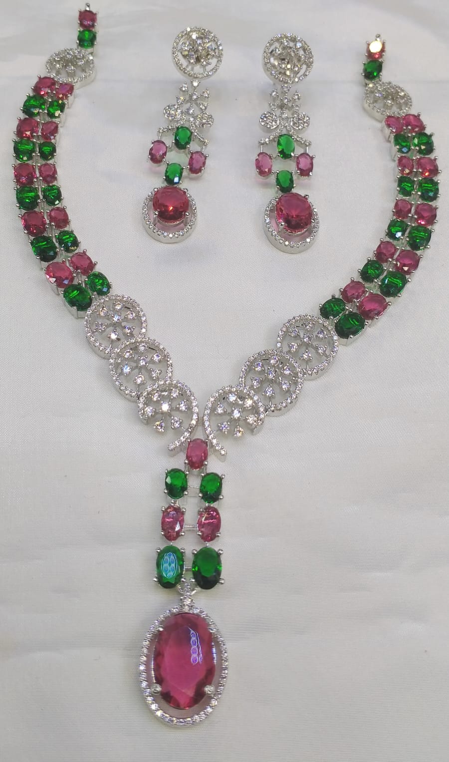 American Diamond Jewellery Set