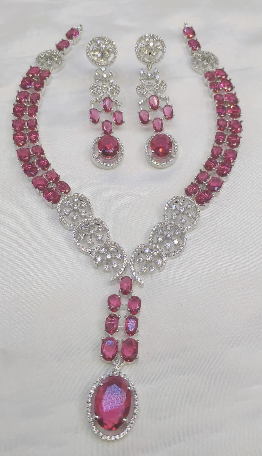 American Diamond Jewellery Set