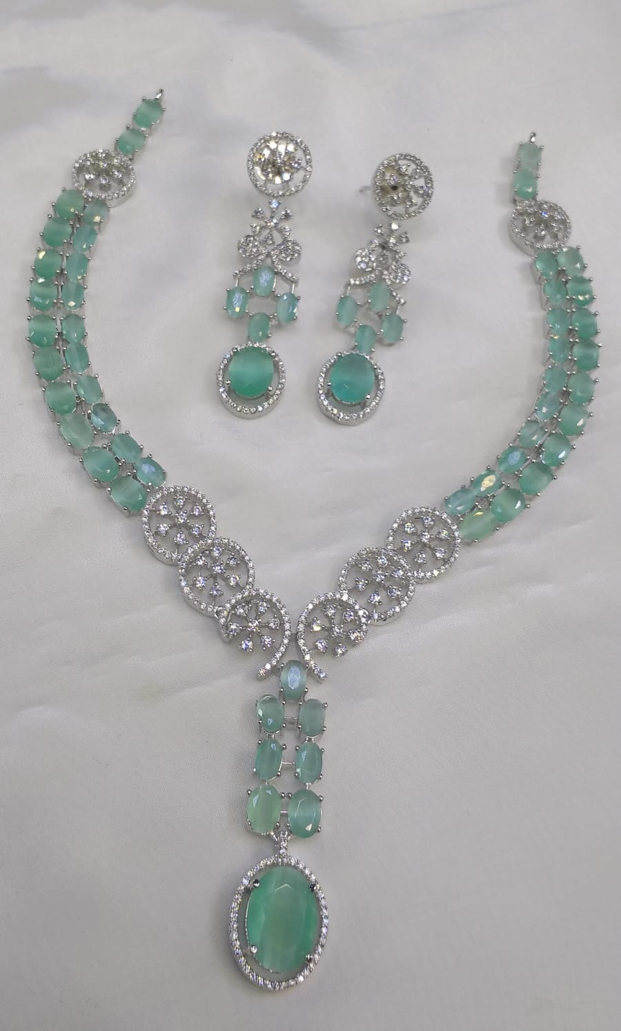 American Diamond Jewellery Set