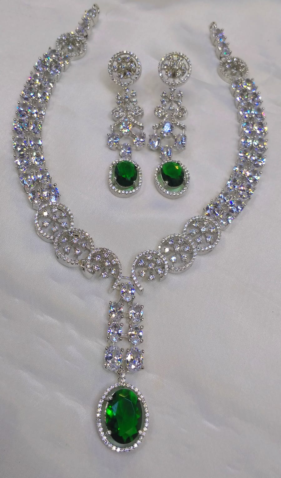 American Diamond Jewellery Set