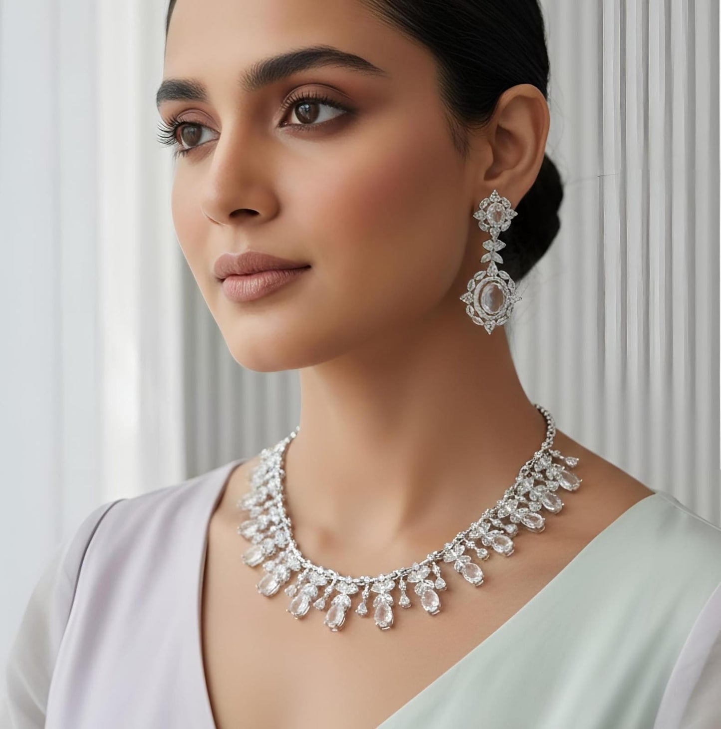 American Diamond Necklace Set