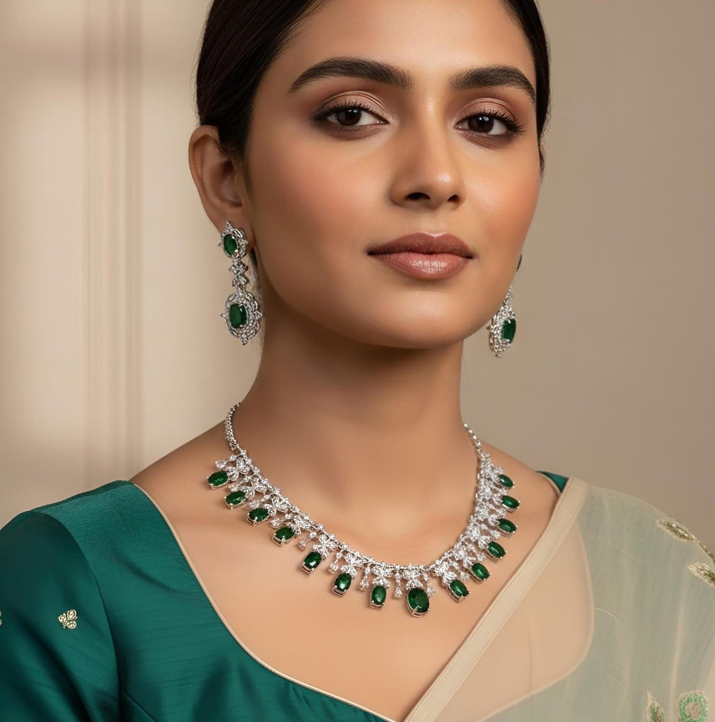 American Diamond Necklace Set