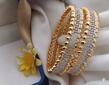 Two-Tone Gold Bangles