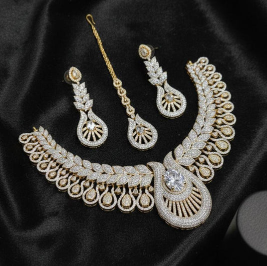 American Diamond Necklace Micro Work