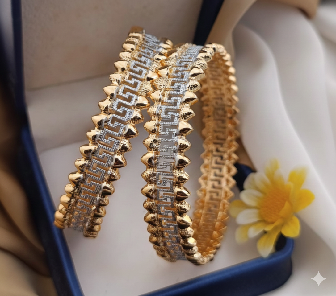 Two-Tone Gold Bangles