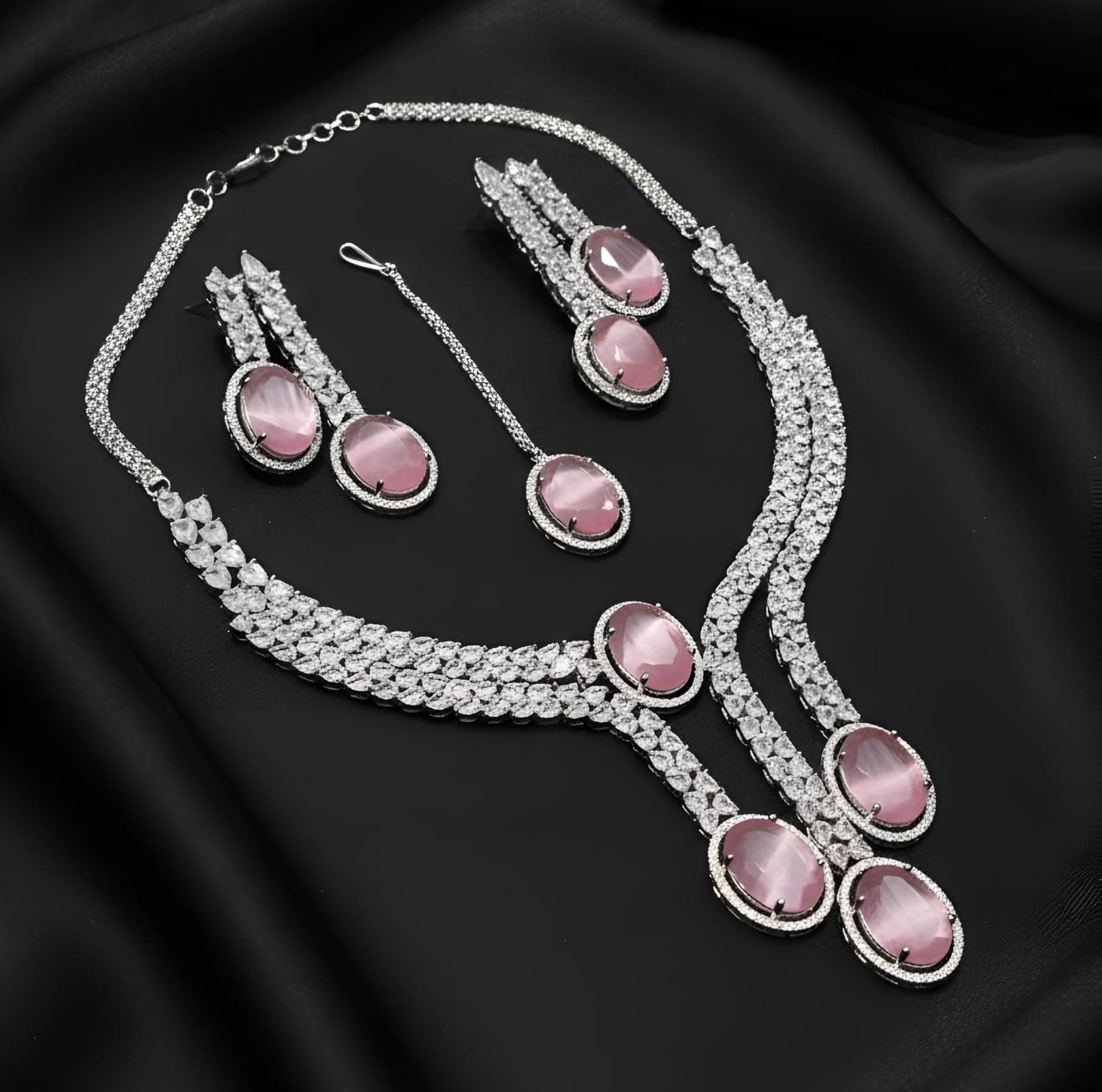 American Diamond Necklace Set - Zilarra Jewellers