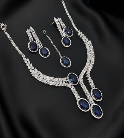 American Diamond Necklace Set - Zilarra Jewellers