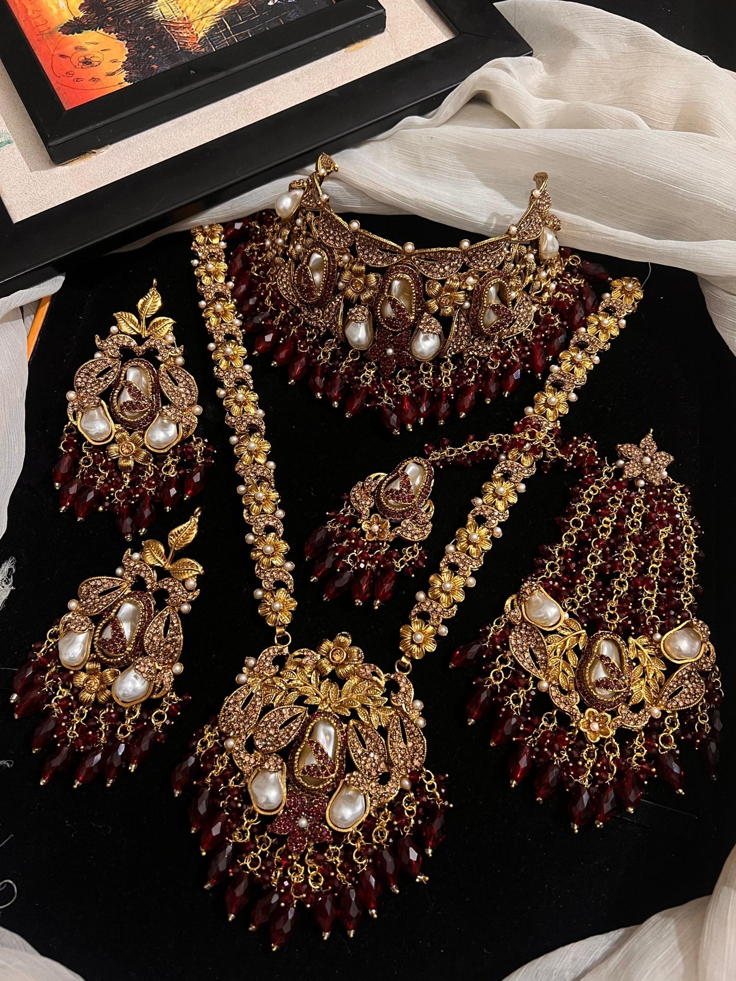 Bridal Collar Set Turkish With Mala - Zilarra Jewellers