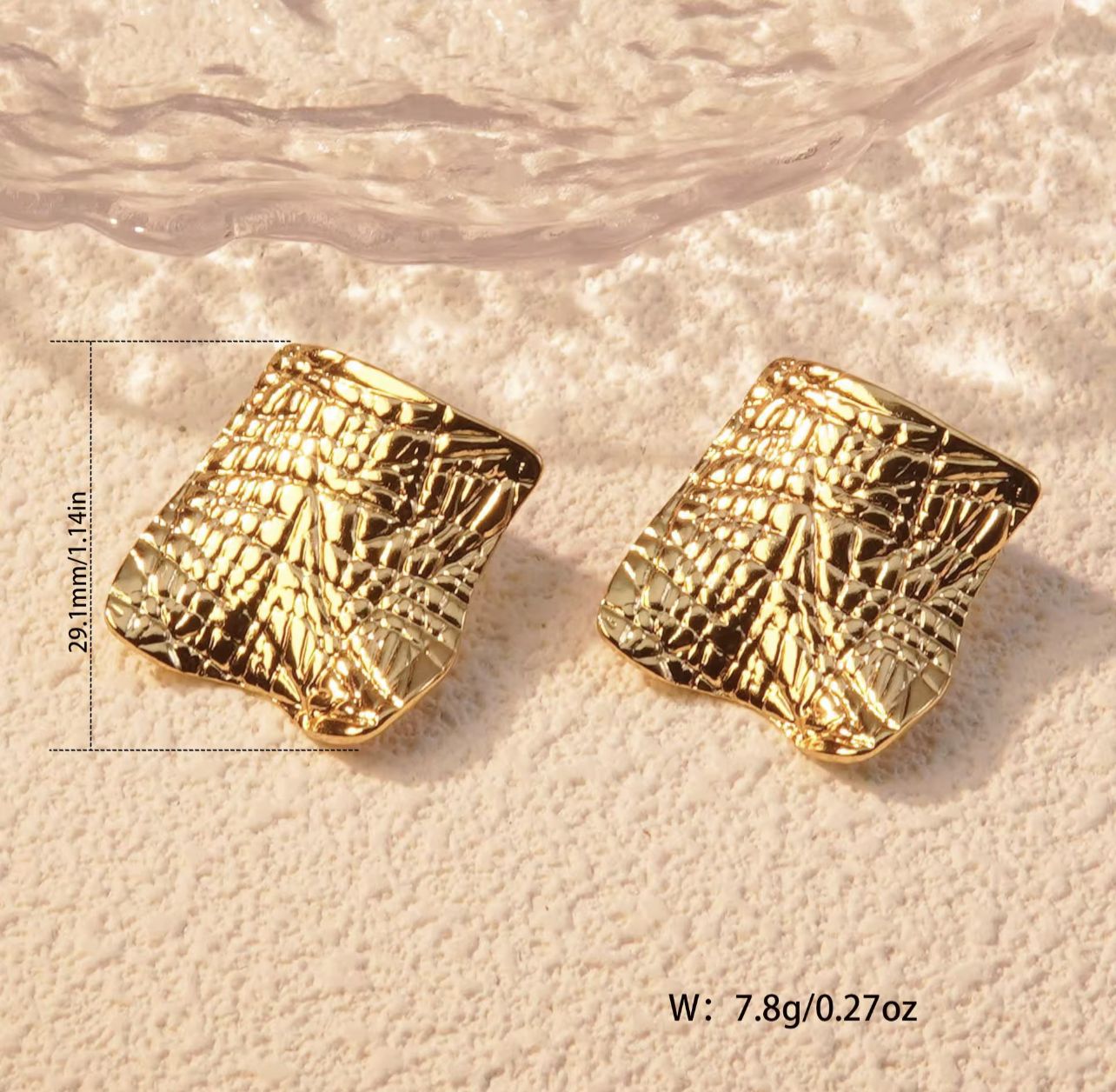 Modern Sculptural Gold Earrings - Zilarra Jewellers