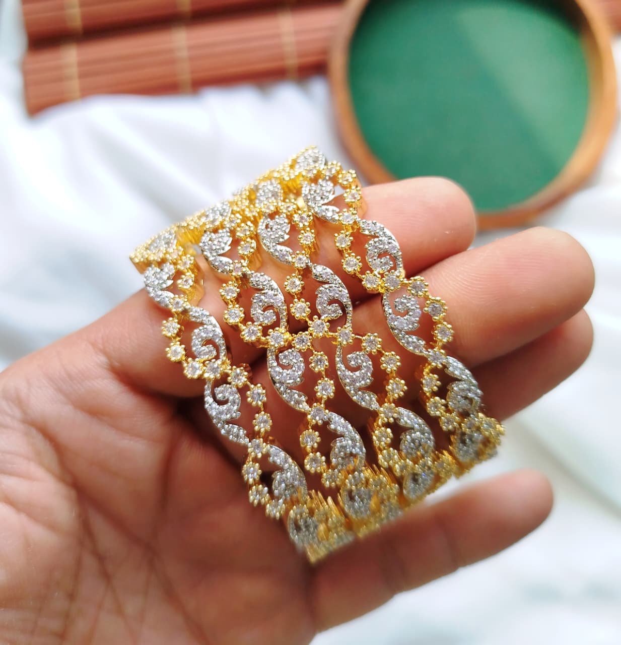 Premium Micro AD 4 Pcs Bangles - Zilarra Jewellers