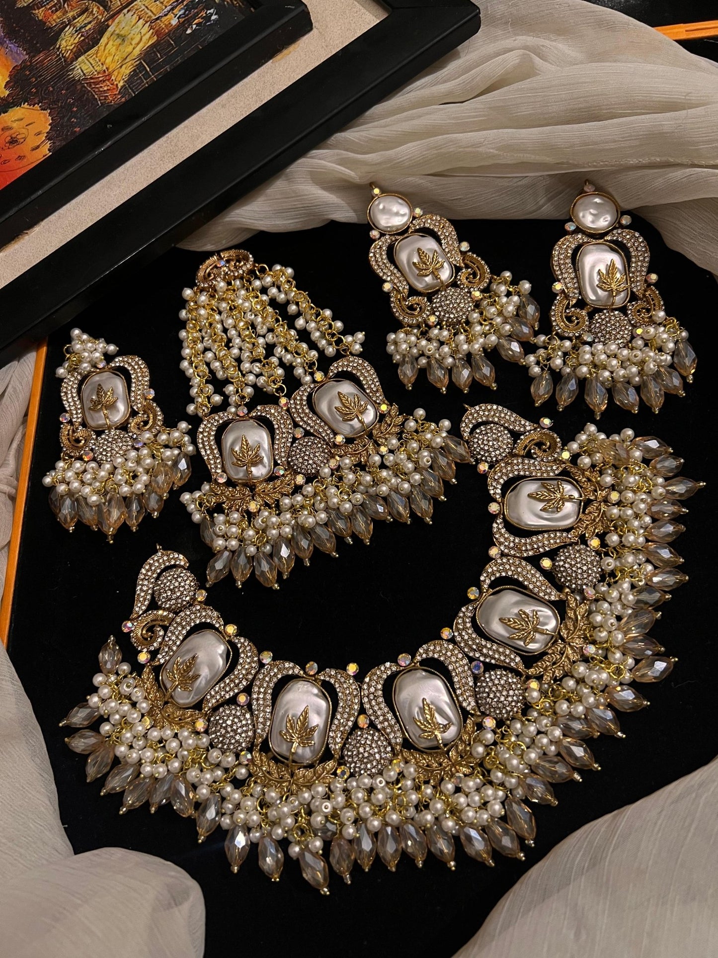 Turkish Necklace Set With Jhumar Complete - Zilarra Jewellers