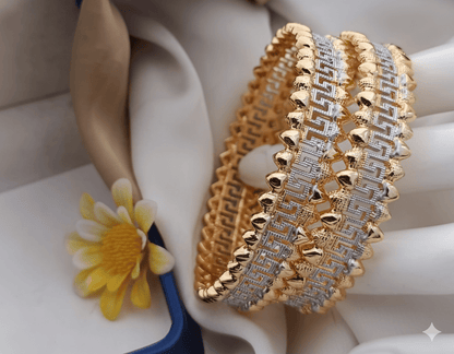 Two - Tone Gold Bangles - Zilarra Jewellers