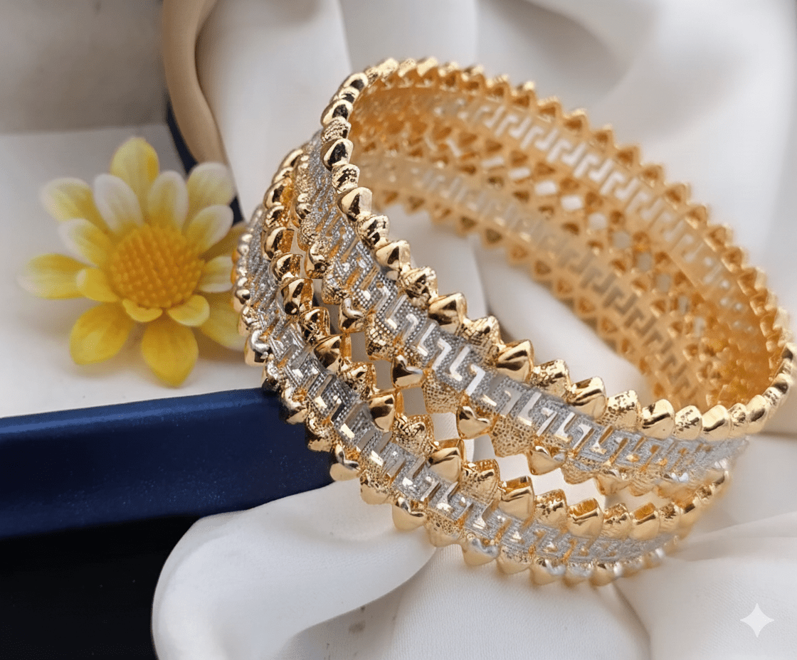 Two - Tone Gold Bangles - Zilarra Jewellers